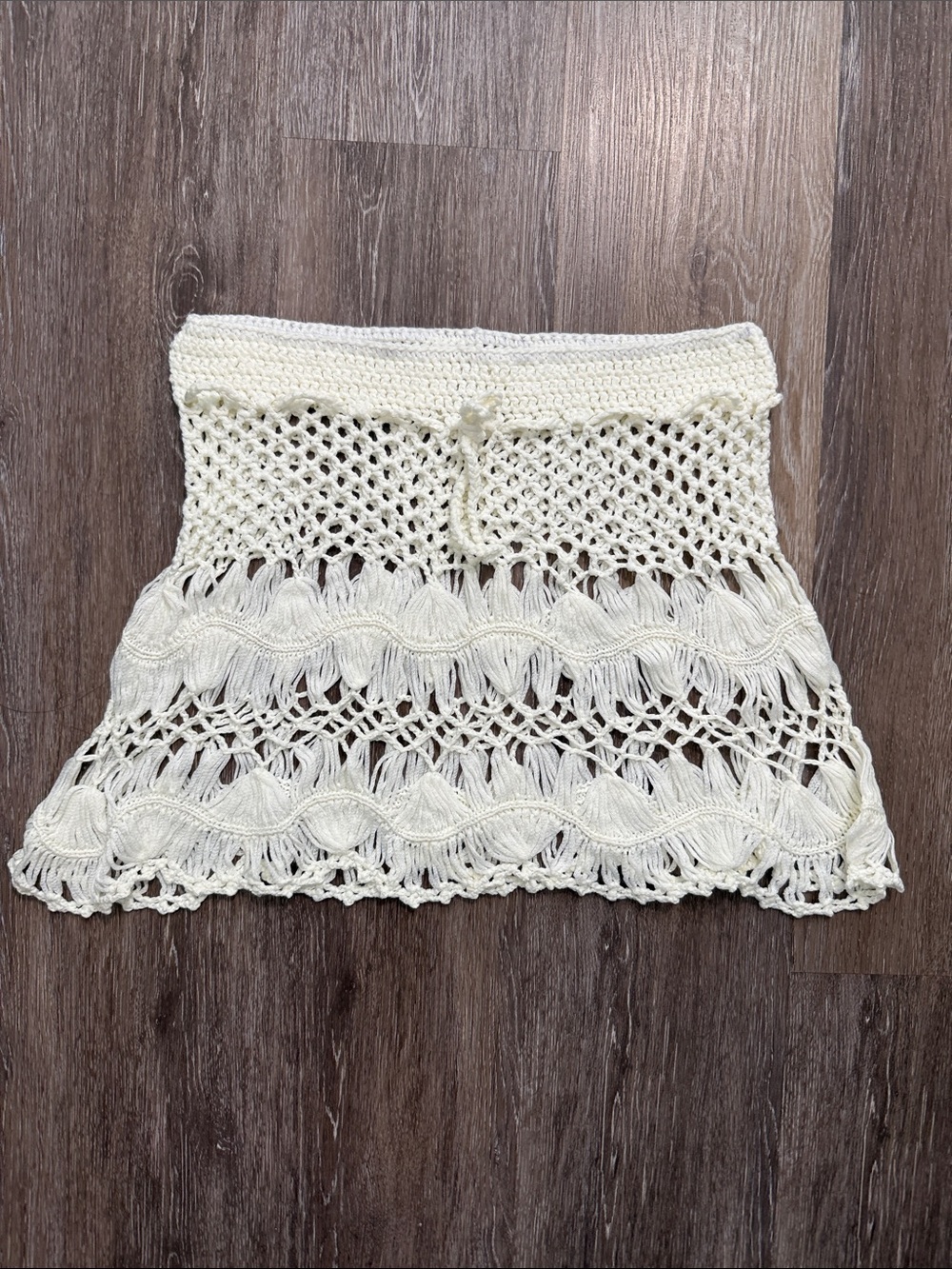 Crochet Ivory Skirt Coverup